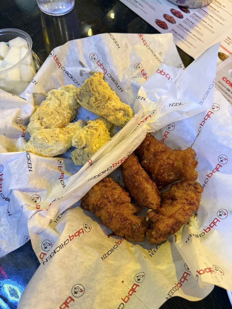 fried chicken available in different flavors