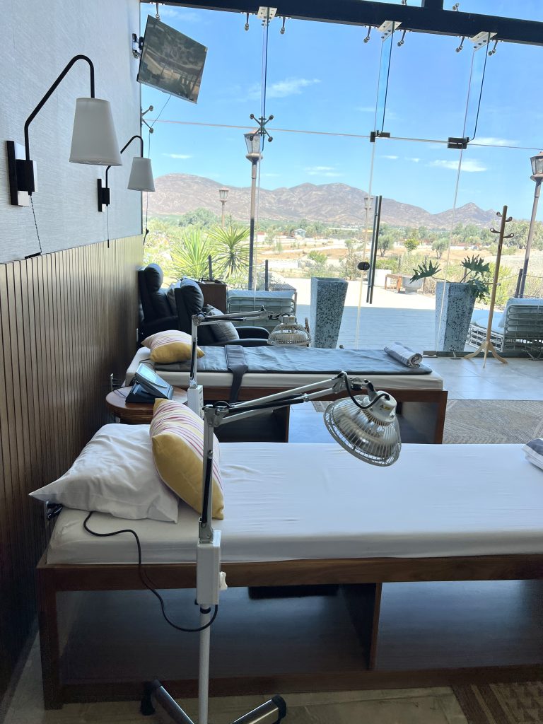 relaxing with a spa treatment