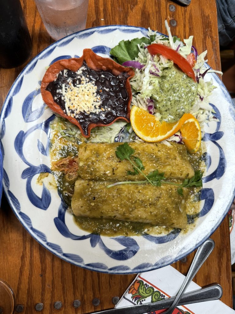 enchiladas with freshly made tortillas