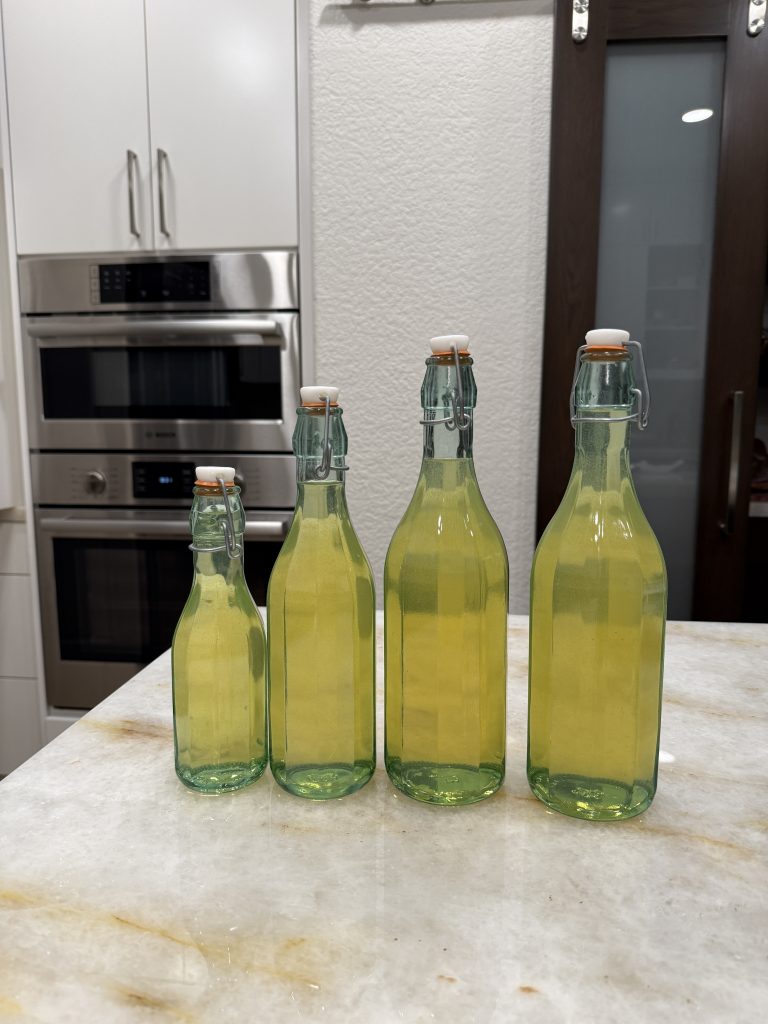 the finished limoncello